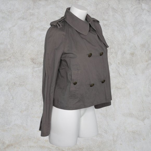 Juicy Couture Gray Military Style Jacket Size Medium Peacoat / Short Coat - Picture 2 of 16